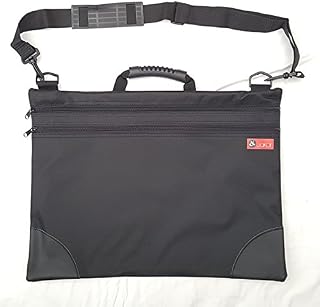 Jakar Art Folder Case Black Portfolio Water Resistant Double Zip Carry Strap (A3 (37cm x 49cm))