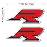 Aftermarket 100% neu S1000 R RR XR Motorradaufkleber für BMW S1000R S1000RR S1000XR HP Panel Protector Fairing Emblem Tank Pad Protection S 1000 (Color : R)