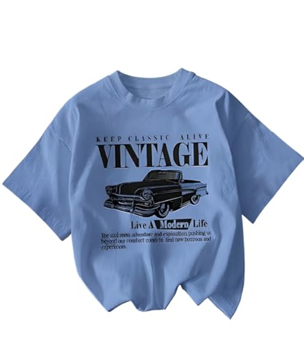 Image of Jawdrobe Cotton Blend Oversized Fit Half Sleeve Printed Round Neck T-Shirt for Women | Aesthetic Summer Wear