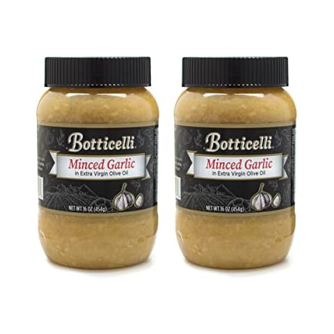 Minced Garlic with Extra Virgin Olive Oil by Botticelli, 16oz Jars (Pack of 2) - Premium Cooking Essentials - Gluten-Free - Made with Garlic-Infused Extra Virgin Olive Oil Cover