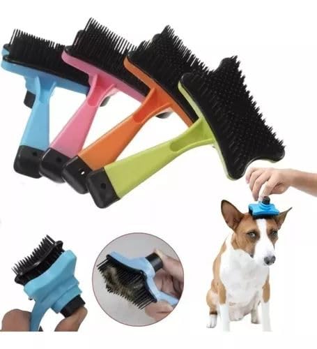 Escova Pente, Removedor de Pelos, Pet, Tira Pelos, Pet Shop, Plastico, Com botão, Higiene de Gato e