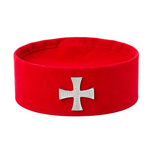 Casquette chevalier maçonnique rouge 56 cm : résout l'inconfort en loge