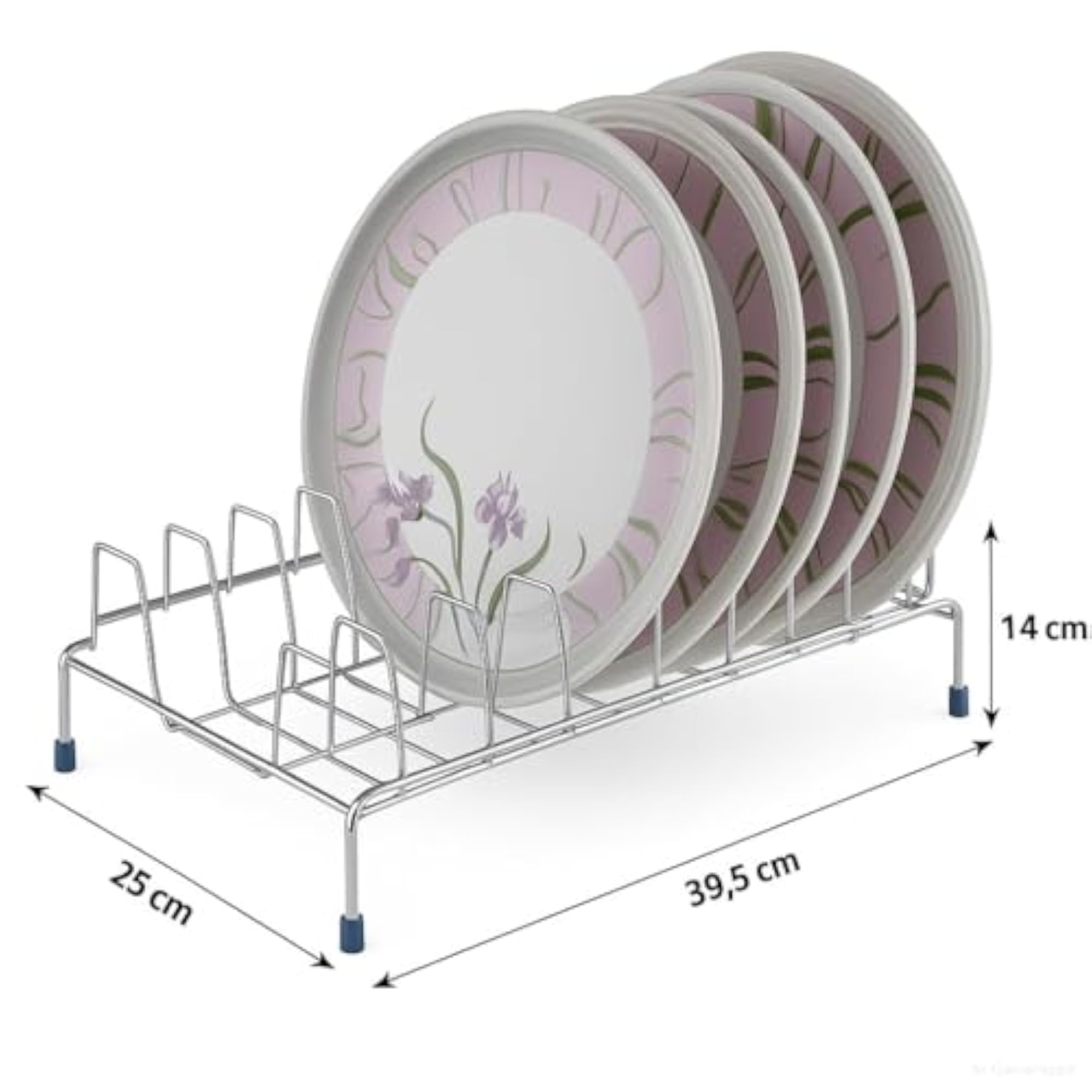 Stainless Steel Dish Rack, Heavy-Duty Plate Holder