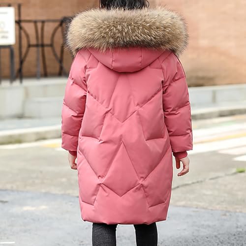 KAGAYD Kids Boys Girls Thick Jacket Toddler Winter Windproof Hooded Warm Outwear Coat Zip-up Coats for Child4