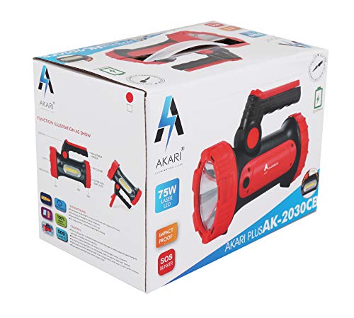 Image of Akari high Power Laser LED Rechargeable Search Light Torch