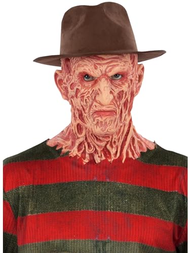 Smiffys 81042 Nightmare On Elm Street, Freddy Krueger Hat, Men, Brown, One Size