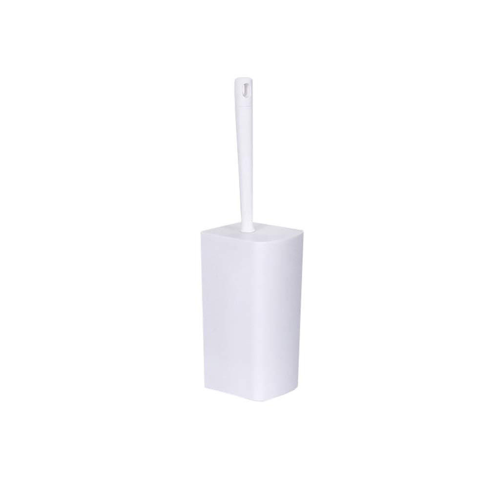 ckancjn Toilet Brush, Toilet Brush TPR Material Home Hotel Bathroom Toilet Brush Bath Brush (Color : White)