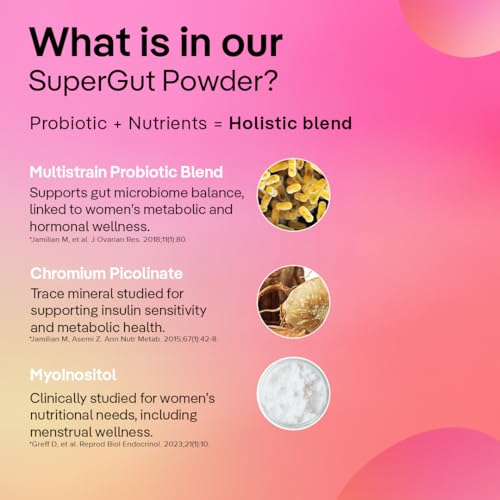 The Good Bug PCOS Balance SuperGut Powder | Pre & Probiotic Blend with Myo+D-Chiro Inositol | Helps Regularise Periods, Assists in Weight Management,Facial Hair | 30 Days Pack, 2 count, 30 servings