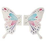 Large Colorful Butterfly Wings for Boots - Shoes - Roller Skates - Rollar Blades (White)