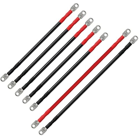 Bravokit Golf Cart Battery Cable Club Car 48 Volt Wire Kit,# 3 Awg HD, Cable 7 pc Set Cover