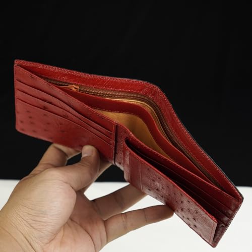 Image of HATA Men Leather Bifold Wallet RFID Blocking Front Pocket Exotic Billfold Handmade Gift For Birthday Wedding Anniversary Father's Day