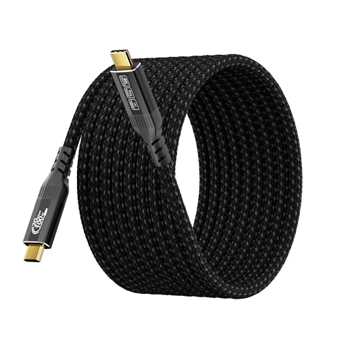 Image of 20FT Long USB C to USB C Cable Compatible with Thunderbolt 4 /3, USB 3.2 Gen 2 20Gbps High Speed Data Transfer, 100w Fast Charging & 4K@120Hz USB C Video Cable for Monitor, Hub,dispaly Cord