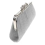Fashion Evening Clutch Bag, Silver - Image 2