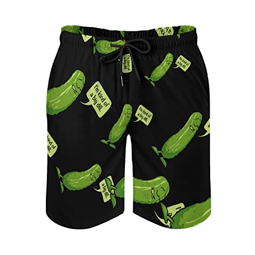 Big Dill Pickle Men's Beach Shorts Quick Dry Swim Shorts Casual Swim Trunks Sports Shorts with Pocket3