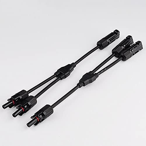 IP67 Waterproof Solar Panel Y Branch Connector – 30A 1000V DC, 300mm Cable, Copper Silver Contacts