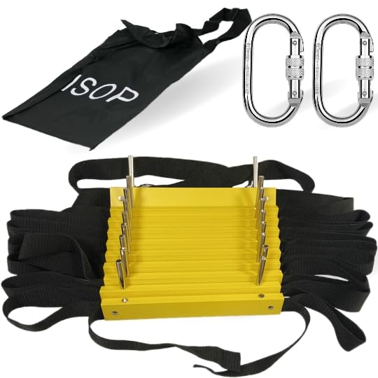 Fire Escape Ladder 2 Story 4 m | Rope Ladder Fire Escape for Homes 2d Floor | Portable, Lightweight & Compact | Emergency Escape Ladders | Rope Ladders for Adults and Kids | Certified
