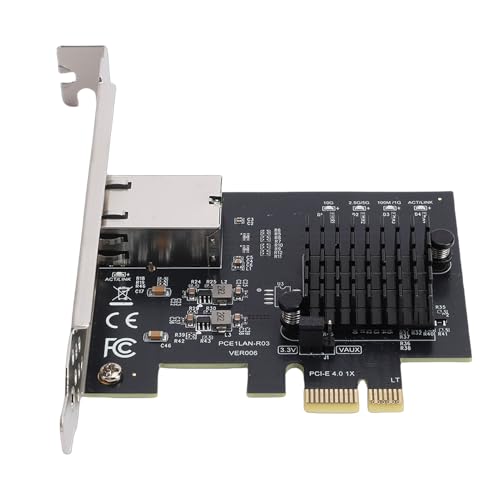 Zunate tarjeta de red Ethernet 10Gb, adaptador PCIe X1 4.0 para controlador RTL8127AT, compatible con servidor 10 11 para PC de escritorio NAS miniatura 5