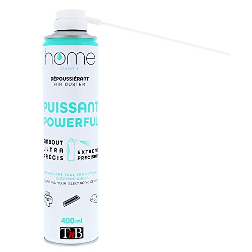 T’NB - Bombe Air Sec 400ml – Aérosol – Dépoussiérant – Spray nettoyant – Nettoyage pour PC, matériel Informatique et Autres appareils électroniques – Surpuissante 5 Bars - Butane