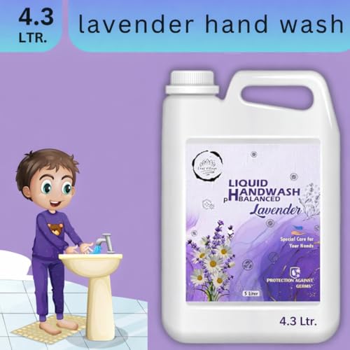 Image of Liquid Handwash pH Balanced Lavender, Protection Against Germs, Special Care for Hands, 4.3 Liter