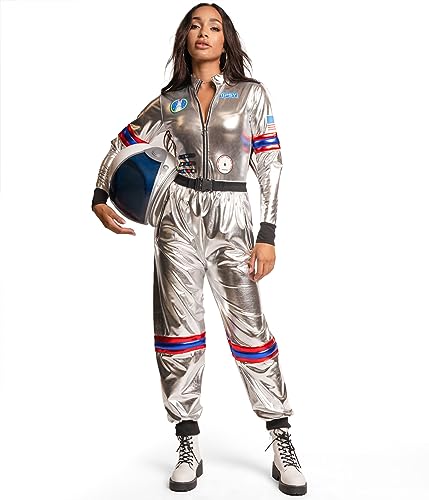 Tipsy Elves Women's Halloween Silver Astronaut Costume Size Medium