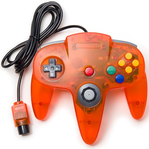 Kiwitatá N64 Manette de jeu filaire de rechange pour console de jeux vidéo N64 Orange clair