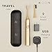 MOON Sonic Electric Toothbrush for Adults & Teens, Gold, 5 Smart Modes, Clean, White, Massage, Polish & Sensitive, Rechargeable with Travel Case & 2 Brush Heads, Industry-Leading 6 Week Charge