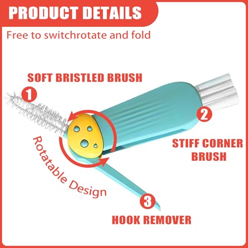 Image of Cup Lid Gap Cleaning Brush 3PCS Bottle Brushes 3 in 1 Cup Lid Gap Cleaner Crevice Cleaning Brush Home Kitchen Crevice Cleaning Tools (3PCS Style 2)