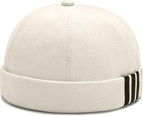 Image of Dome Brimless Hats for Women Men Beanie Docker Cap Sailor Skull Cap