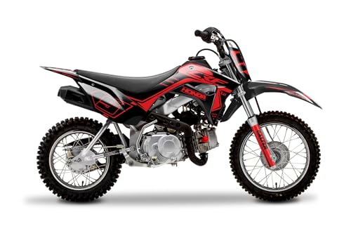 Kalair GFX Graphics Kit for Honda CRF110F (2019-2024) Venom Series Red-Shift 09 Mil - Dirt bike Custom Racing Graphics Decals Stickers Kit, no-plastics