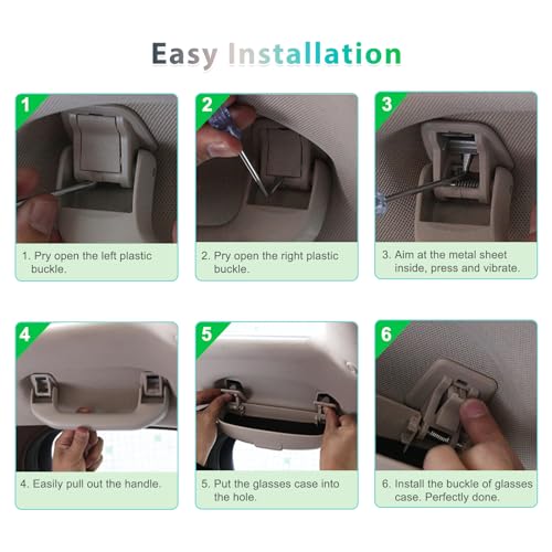 GAFAT Sonnenbrillenhalter Brillenetui Kompatibel mit BM-W X1 X3 X5 X7 1er 3er 5er 7er 2010-2025 2026, Innenraum Organizer für X1 U11/ X3 G45/ 1er F70/ 3er G20 Zubehör (Schwarz)