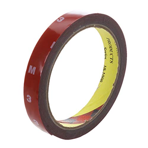 Mikiso Rouleau De Ruban De Mousse Ultra AdhÉSif Double Face Super Fort Et Permanent pour VÉHicule Voiture, Rouge 15mmx3m, 15MM *3M Cover