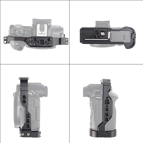Image of Fotga R50 Camera Cage with NATO Rail 1 /4 inch 3 /8 inch Hole Arri Location Hole for Canon EOS R50 Mirrorless DSLR Camera Video Filmmaking Side Handle Top Handle,Compatible Arca Swiss Tripod Ball Head Clamp