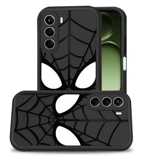 Image of AESTMO Back Case Cover for OnePlus Nord CE 6 Lite 5G Cover | Spidey Face Mask Design | Silicone Case | Full Body Protection | Camera Protection Back Cover (Black)
