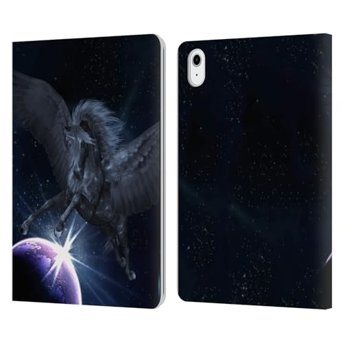 Carcasa de Cuero iPad Air 2022 Funda Libro Simone Gatterwe Pegaso Negro Tableta Apple 2020
