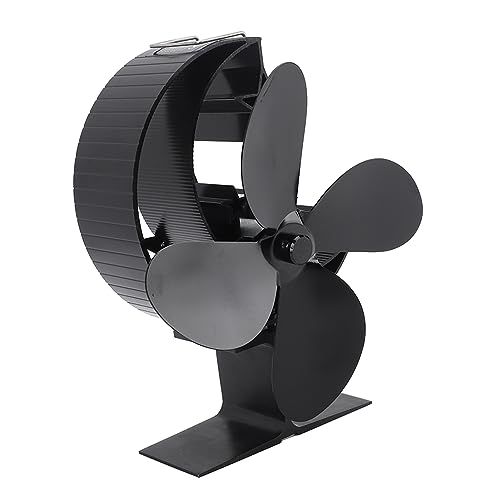 Ventilador de Fogão a Lenha, Aquecimento Eficiente, Ventilador de Fogão Movido a Calor de 4 Lâminas