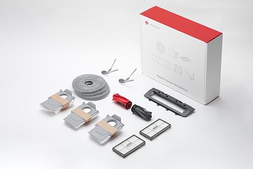 roborock Original-Zubehörset für roborock Saros 10R inkl. 4 Rotierenden Wischmopps 3 Staubbeuteln 1 Hauptbürstenabdeckung 1 Hauptbürste und 2 Seitenbürsten