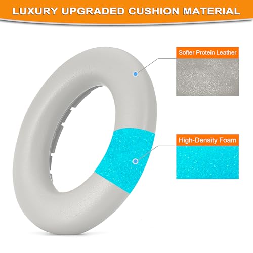 Almohadillas de reemplazo Defean compatibles con audífonos inalámbricos Sennheiser Accentum/Accentum Plus, cuero más suave y espuma de aislamiento de ruido (dorado) miniatura 4
