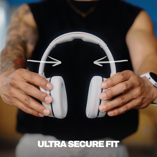 Image of Skullcandy Crusher 540 Active Wireless Bluetooth Headphones with Multi-Sensory Bass, Noise Isolating Over-Ear Fit, Sweat and Water Resistant, 40 Hours Battery, Microphone for iPhone Android - Concrete | Bluetooth, Noise Isolating Over-Ear Secure Fit, Sweat and Water Resistant, 40 Hours Battery, Working Out, Gym, Fitness