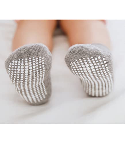 Clowora Baby Boys Girls Non Slip Socks,Infant Toddler Kids Grip Ankle Stretch Socks for Kids 6 Pairs3