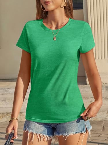 Image of UNCLECAT Womens Short Sleeve Tops Summer Basic T Shirts Casual Crewneck Tee