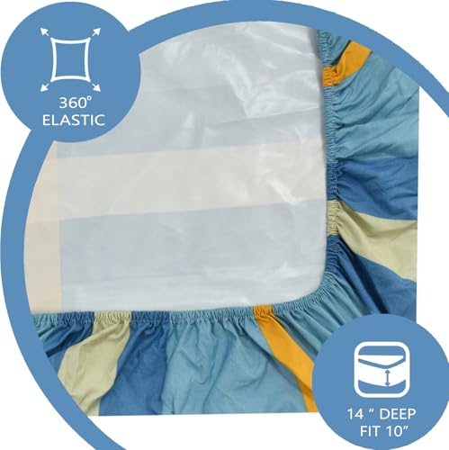 Image of FRESH FROM LOOM Premium Microfiber Waterproof Mattress Protector Cover - King Size Bed | Wrinkle-Free and Hypoallergenic (78x72 Inches | 360 Elasticated),Multicolor