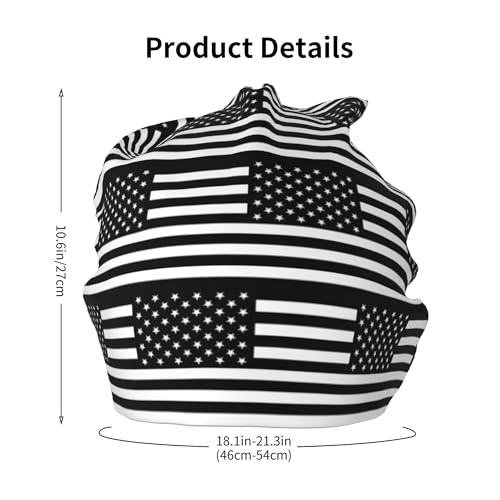 The Black American Flag Children Hip Hop Knitted Hat Kids Elastic Leisure Knit Cap Warm Sleep Beanies2
