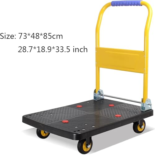 Carretilla de mano plegable con plataforma y manillar metálico miniatura 2