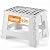 Utopia Home Folding Step Stool - (Pack of 1) Foot Stool with 9 Inch Height - Holds Up to 300 lbs - Lightweight Plastic Foldable Step Stool for Kitchen, Bathroom & Living Room (White)