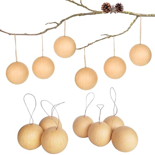 Papierdrachen Weihnachtskugeln zum Selbstbemalen in Pappmaché-Optik -...