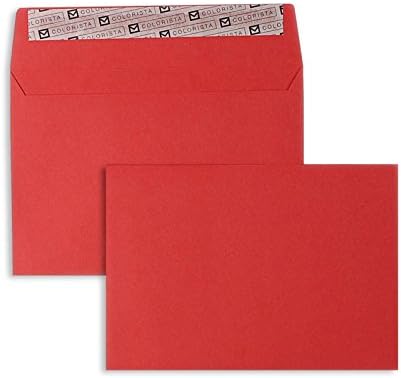 100 Stück, Farbige Briefumschläge, DIN C6, Haftklebung mit ...