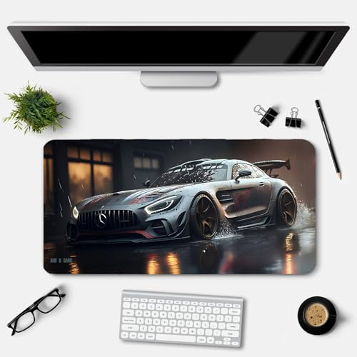 Image of Extended Gaming Mouse Pad for Desk (23x11.5 Inch) - Large Mouse Pad for Office & Home | Non-Slip Rubber Base, Smooth Surface Desk Mat for Laptop, Keyboard & Mouse (Sports Car Edition) (Print 12)