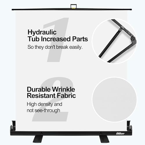 White screen roll-up panel EMART fond blanc vidéo et streaming - 5