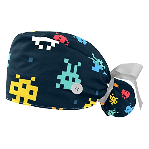 Chapeaux bouffants ajustables JDEZ casquettes de travail colorées pour cheveux