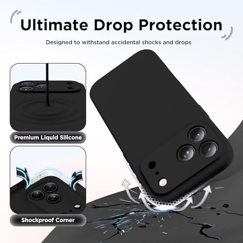 Coque iPhone 17 Pro Max BERFY avec MagSafe silicone noir protection intégrale